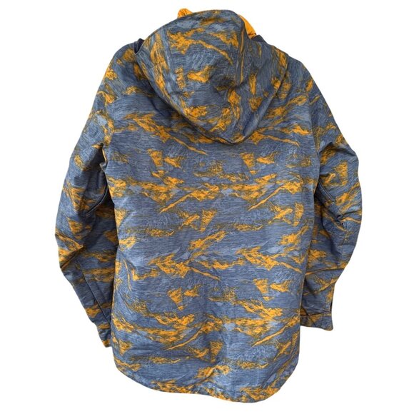 Columbia Mens Large Interchange Jacket Blue/Gold Camouflage Waterproof Coat - Picture 2 of 12